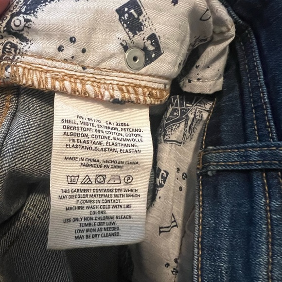 Pilcro Anthropologie Relaxed Straight Jeans with Red Side Stripe sz 26 - Picture 5 of 13